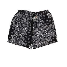 NAVY BLUE MAN BANDANA DESIGN SHORT