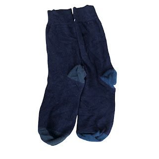 NAVY BLUE&GREEN SOCK