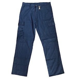 PLAIN NAVY BLUE  L CARGO PANT