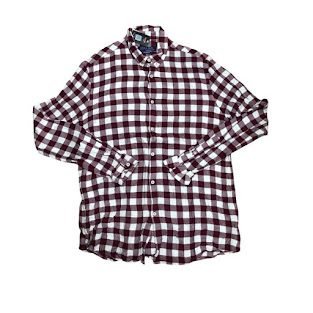 WINE ZARA MAN  FLANNEL  SHIRT