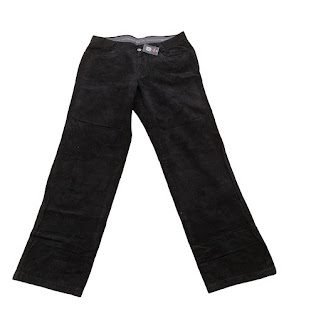 BLACK CASUAL OUTDOOR CORDUROY PANT