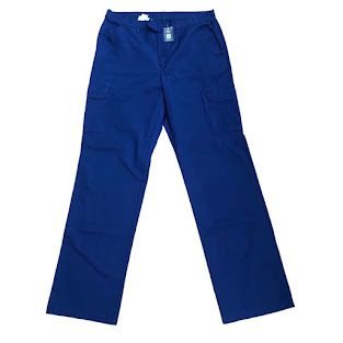 NAVY BLUE PREMIER WTLS CARGO PANT  SIZE:LARGE WAIST:34" LENGTH:44" TIGH:13"  100% COTTON NAVY BLUE PREMIER WTLS CARGO PANT