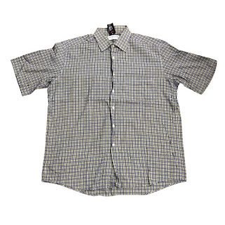 BLUE LUCA ARGENTIERI CHECKERS SHIRT