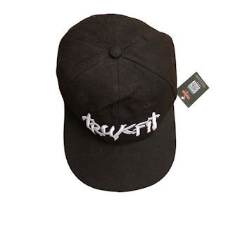BLACK TRUKFIT FACE CAP