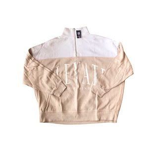 CREAM PRIMARK QUARTERZIP SWEATSHIRT