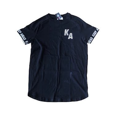BLACK BERSHKA SHORT SLEEVE T-SHIRT