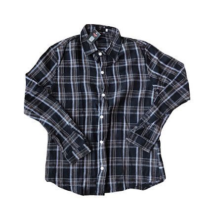 BLACK PLAIN S FLANNEL SHIRT