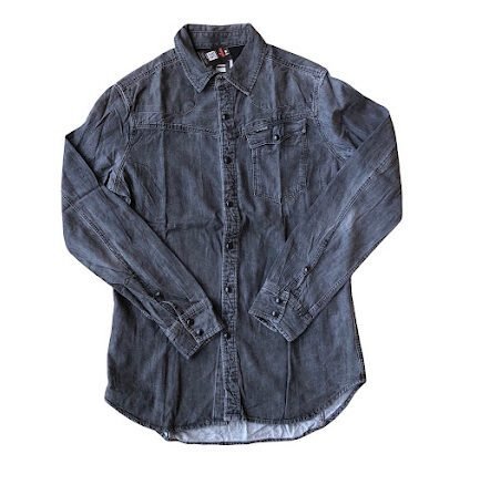 GRAY RAW DENIM SHIRT