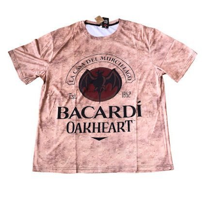 BROWN BACARIDI 2XL SHORT SLEEVE T-SHIRT