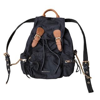 BLACK BURBERRY BACKPACK BAG