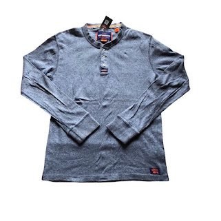 BLUE SUPERDRY 773 LONG SLEEVE T-SHIRT