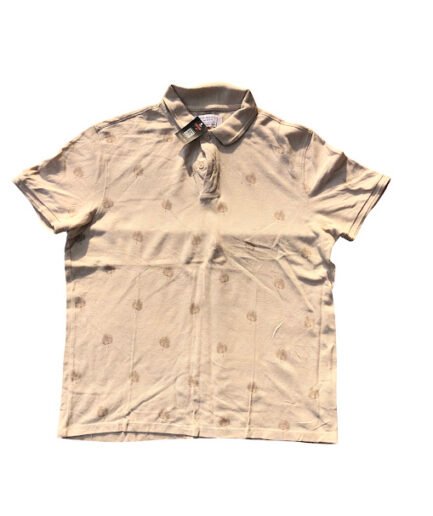 CREAM PRIMARK POLO SHORT SLEEVE T-SHIRT SIZE:MEDIUM 100%COTTON