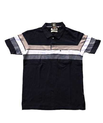 NAVY BLUE STRIPE SHORT SLEEVE T-SHIRT