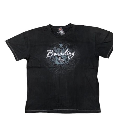 BLACK BOARDING SHORT SLEEVE T-SHIRT
