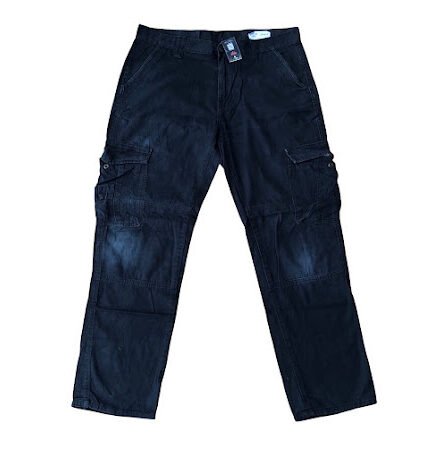 BLACK W34/L30 CARGO PANT
