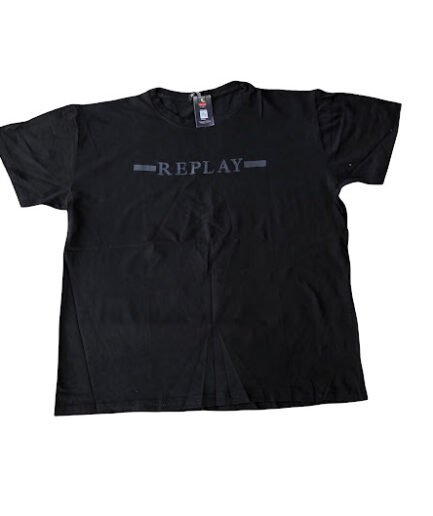 BLACK REPLAY SHORT SLEEVE T-SHIRT