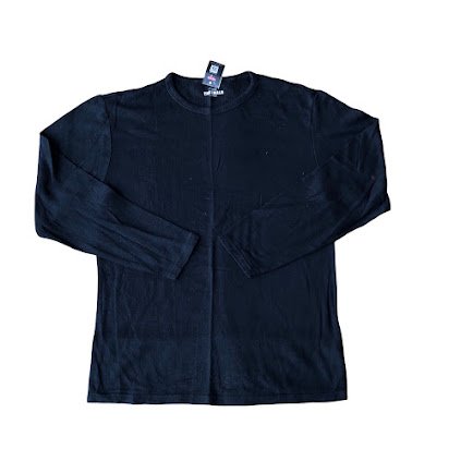 BLACK THERMALS LONG SLEEVE T-SHIRT