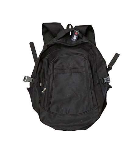 BLACK PLAIN BACKBAG