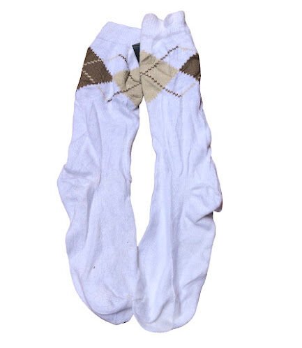 WHITE&BROWN SOCK