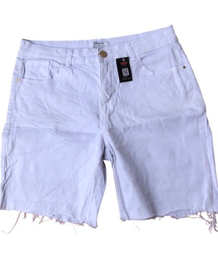 WHITE DENIM SHORT